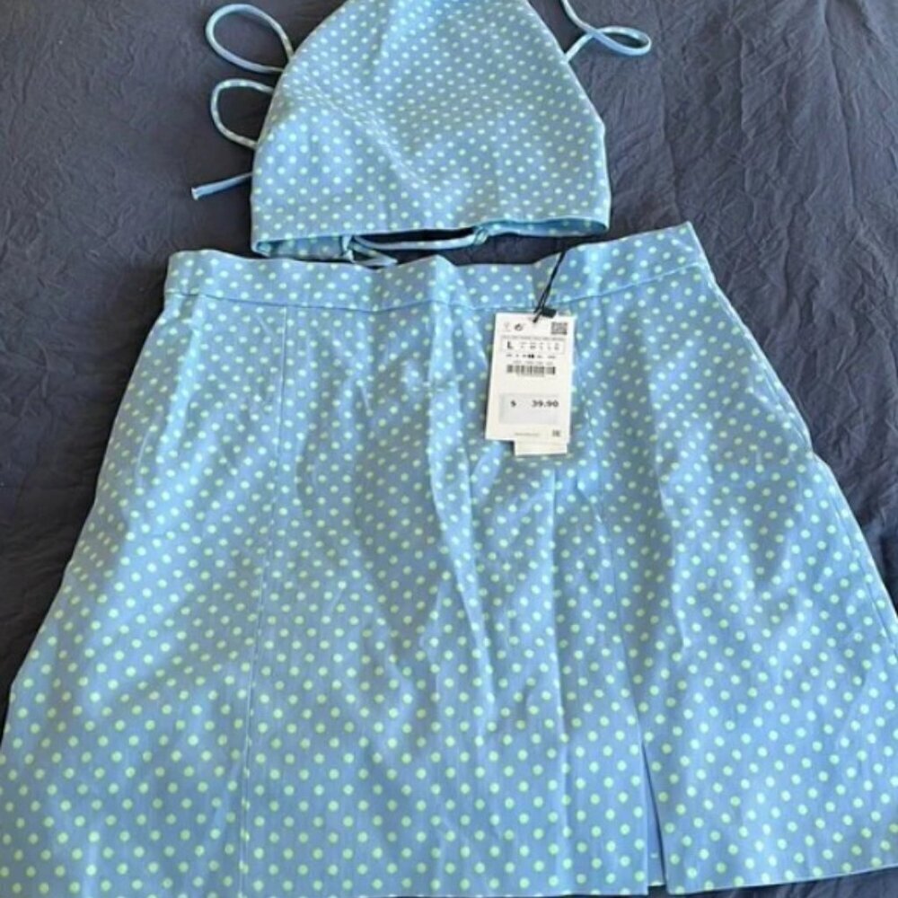 Zara  Polka Dot Skirt SIZE  M 7385/058/445